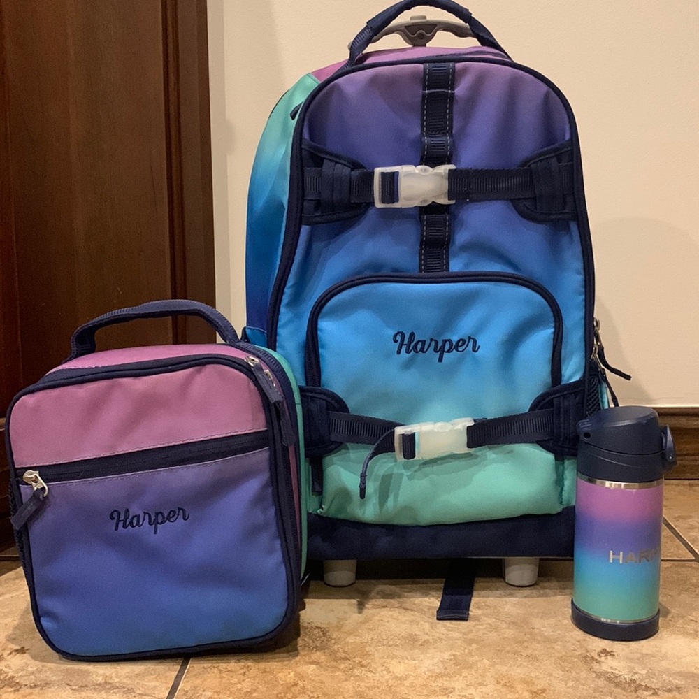 Harper backpack, thermos, and lunch box